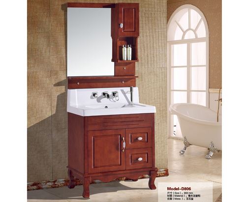 D806 落地式紅橡木浴室柜 廠家直銷